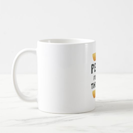 おもしろいなパスタのしゃれ コーヒーマグカップ (左)