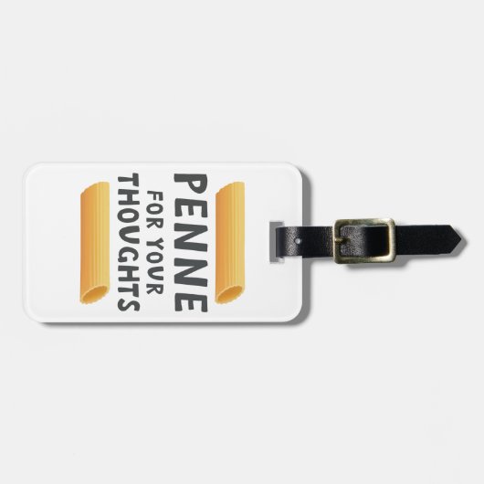 おもしろいなパスタのしゃれ ラゲッジタグ (正面横)