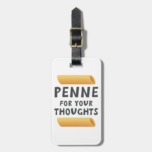 おもしろいなパスタのしゃれ ラゲッジタグ (正面縦)