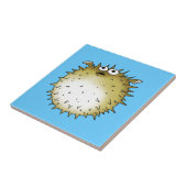 おもしろいなパッファーの魚 タイル (側面)