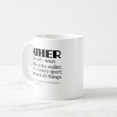 おもしろいなパパ定義コーヒー・マグのコーチの父の日 コーヒーマグカップ (正面左)