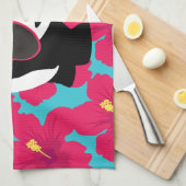 おもしろいなパンダくまのビーチののらくら者のカッコいいのサングラスの熱帯地方 キッチンタオル (四つ折り)