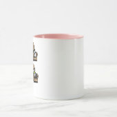 おもしろいなパンダくまの本の読書動物 マグカップ (中央)