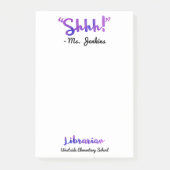 おもしろいなパーソナライズShhh! 学校司書の引用文 ポストイット (正面)