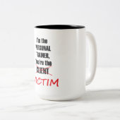 おもしろいなパーソナルトレーナーのフィットネスのトレーニングのマグ ツートーンマグカップ (正面右)