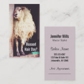 おもしろいなヒツジの美容師の美容師の美容師 予約カード (正面/裏面)