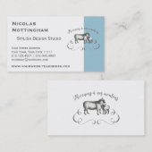 おもしろいなヒツジの農場のフランスのな表現のヴィンテージのスタイル 名刺 (正面/裏面)