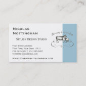 おもしろいなヒツジの農場のフランスのな表現のヴィンテージのスタイル 名刺 (正面)