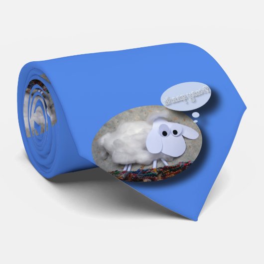 おもしろいなヒツジ年の中国のな(占星術の)十二宮図の青いタイ ネクタイ (ロール)