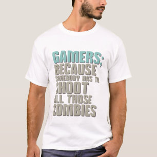 おもしろいなビデオゲーマーのゾンビのTシャツ Tシャツ