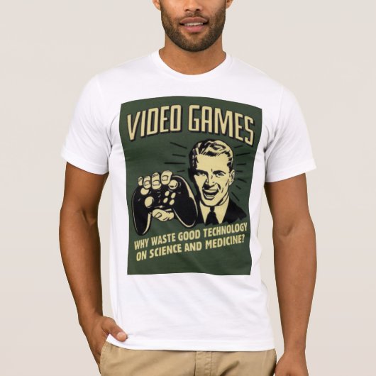 おもしろいなビデオゲームの発言 Tシャツ (正面)