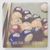 おもしろいなビリヤードのプールの娯楽室のコースター ストーンコースター (正面)