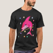 おもしろいなビリヤードのプールの鮫の女性 Tシャツ (正面)