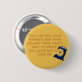 おもしろいなビーガンボタン 缶バッジ (正面&裏面)