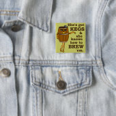 おもしろいなビールまたはワインの醸造業者のビール醸造所 缶バッジ (インサイチュ)