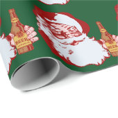 おもしろいなビールクリスマスのレトロのサンタクロース ラッピングペーパー (ロールコーナー)