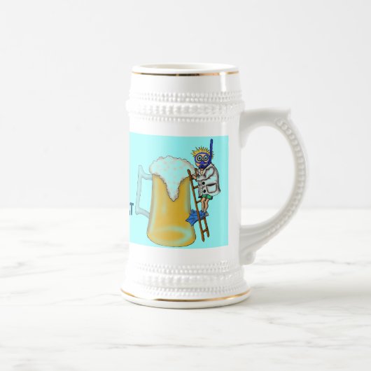 おもしろいなビールダイビングのマグ ビールジョッキ (右)