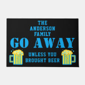 おもしろいなビールパーティーを持って来なかったら遠くにに行って下さい ドアマット (正面)