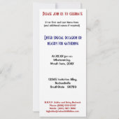 おもしろいなビール瓶の誕生日のパーティの招待状 招待状 (裏面)