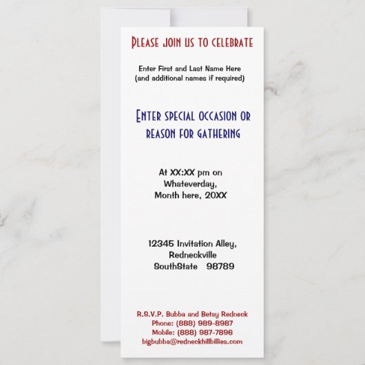 おもしろいなビール瓶の誕生日のパーティの招待状 招待状 (裏面)