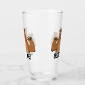 おもしろいなビール私くま タンブラーグラス (左)