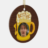 おもしろいなビール私飲むユーモア|のパーソナライズな写真 セラミックオーナメント (右)