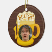 おもしろいなビール私飲むユーモア|のパーソナライズな写真 セラミックオーナメント (左)