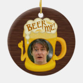 おもしろいなビール私飲むユーモア|のパーソナライズな写真 セラミックオーナメント (裏面)