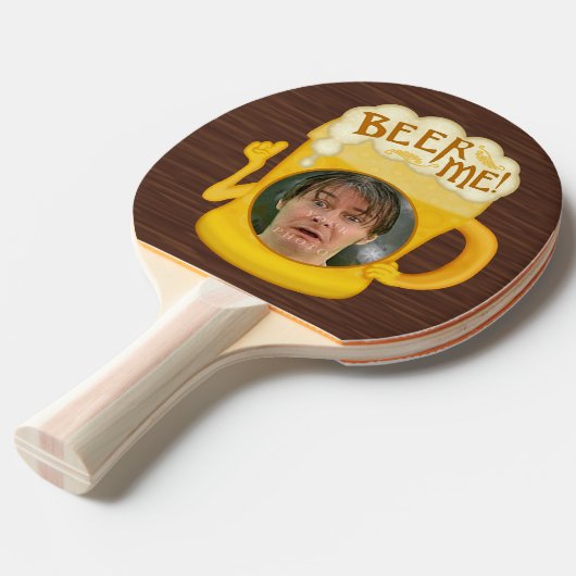 おもしろいなビール私飲むユーモア|のパーソナライズな写真 卓球ラケット (正面アングル)
