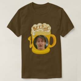 おもしろいなビール私飲むユーモア|のパーソナライズな写真 Tシャツ