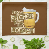 おもしろいなビール飲むユーモア キッチンタオル (折り畳み)