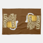 おもしろいなビール飲むユーモア キッチンタオル (横)