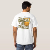 おもしろいなビール飲むユーモア Tシャツ (裏面フル)