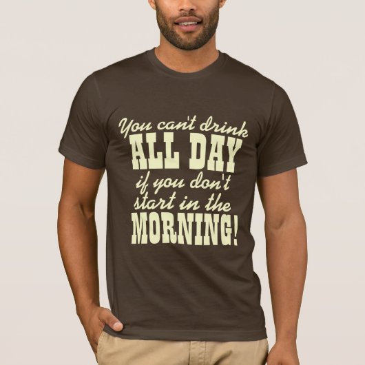 おもしろいなビール飲むユーモア Tシャツ (正面)