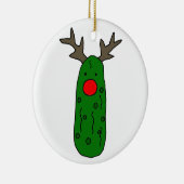 おもしろいなピクルスのクリスマスのトナカイの漫画 セラミックオーナメント (右)