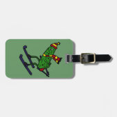 おもしろいなピクルスのスキー漫画 ラゲッジタグ (正面横)