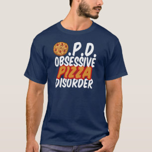おもしろいなピザ暗闇 Tシャツ