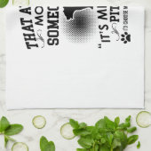 おもしろいなピットブルのデザイン キッチンタオル (折り畳み)