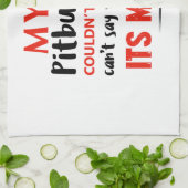 おもしろいなピット雄牛のお母さんのデザイン キッチンタオル (折り畳み)