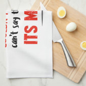 おもしろいなピット雄牛のお母さんのデザイン キッチンタオル (四つ折り)