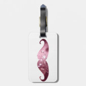 おもしろいなピンクのきらきら光るな髭 ラゲッジタグ (裏面縦)