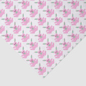 おもしろいなピンクのイースターのウサギ 薄葉紙 (詳細)