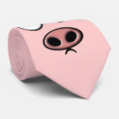 おもしろいなピンクのブタ ネクタイ (ロール)