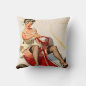 おもしろいなピンナップの女の子 クッション (裏面)