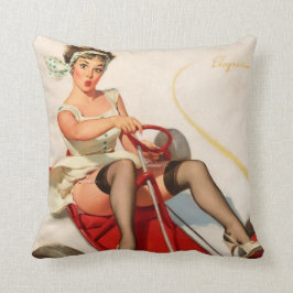 おもしろいなピンナップの女の子 クッション