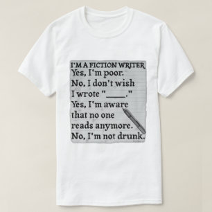 おもしろいなフィクションの作家の解答集の紙 Tシャツ