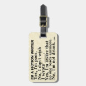 おもしろいなフィクションの作家の解答集 ラゲッジタグ (正面縦)