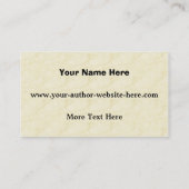 おもしろいなフィクションの作家の解答集 名刺 (裏面)