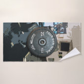 おもしろいなフィットネスのヴィンテージの体育館の所有者かユーザー バスタオル (バスタオル)