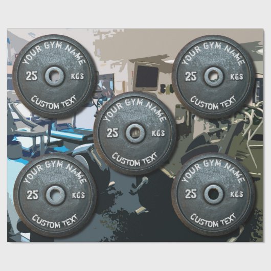 おもしろいなフィットネスのヴィンテージの体育館の所有者かユーザー ラッピングペーパー (フラット)